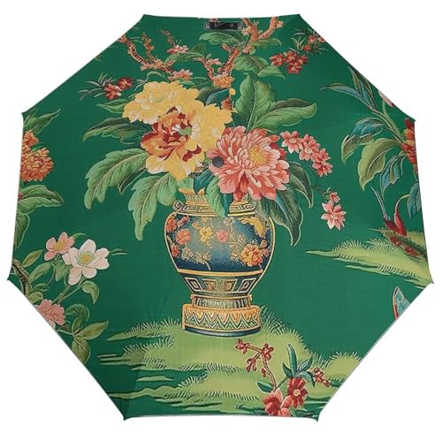 Parapluie pliant Chinoiserie Ming Vase UFunhome imperméable manuel pour homme et femme