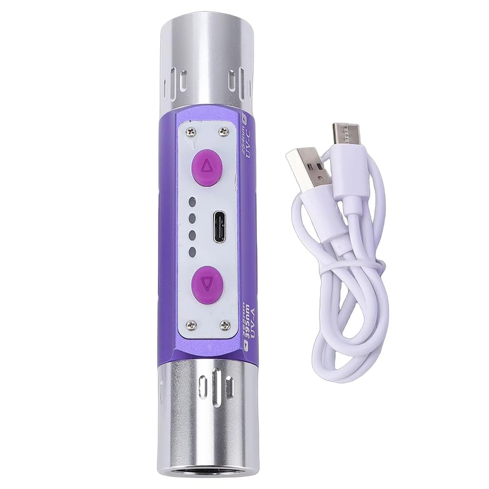 Jnchdghwa Violet Light UV Flashlight for Bill Detector 254nm 365nm 395nm Fluorescent Agent Money Checker for Jewelry Ink Currency A