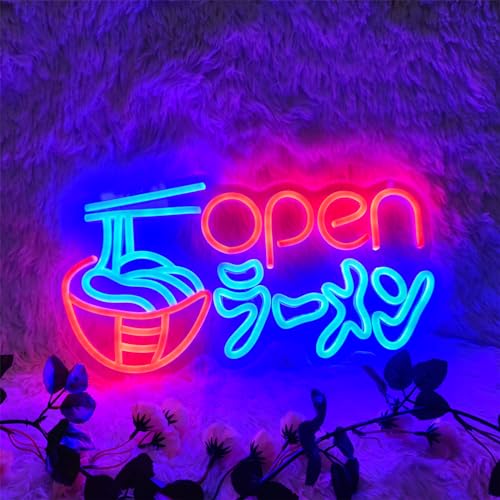 Image of Open Ramen Neon Sign,Ramen Led Sign, Restaurant light Up Sign for Wall Art, Personalized Neon Sign, Opening Sign Size:15.7 * 8.5Inch,SIGNVIA