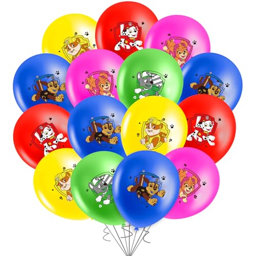 WWD 30PCS Paw Dog Geburtstag Deko Paw Dog Patrel Latex Balloons Paw Dog Luftballon Kindergeburtstag Ballon Set für Paw Dog Kindergeburtstag