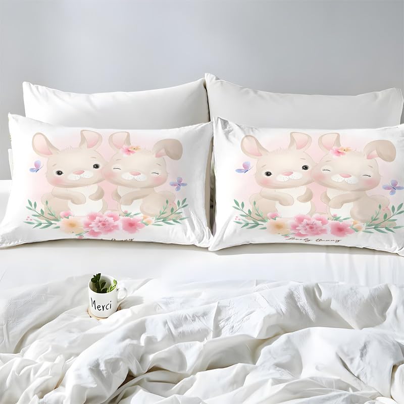 Housse de couette 140 x 200 cm lapin pour une chambre cocon douce