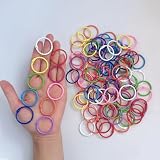 100 anelli colorati per raccoglitori di fogli sfusi da 3,8 cm, in metallo, per ufficio, libri, biglietti, schede di memoria, notebook, portachiavi, raccoglitori, per ufficio, scuola, casa, 100 pezzi