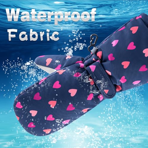 Image of BAVST Winter Kids Waterproof Gloves for Boys Girls Snow Ski Toddler Baby Mittens Outdoor for Infant Teens 1-5T