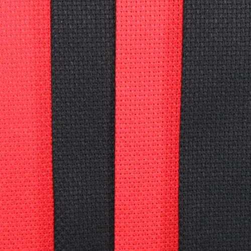 Image of KCS 4 /6 pc of 12 inch x 18 inch 30cmx45cm 16CT Counted Cotton Aida Cloth Cross Stitch Fabric (Red+Black, 4 pc)