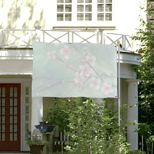 Drapeau d'extérieur 60x90 cm en polyester 200D robuste floral pour jardin