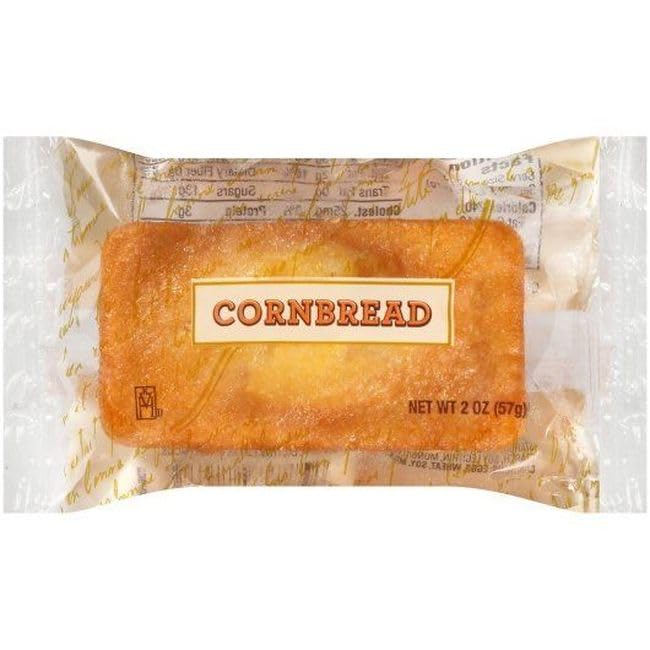 Chef Pierre Individually Wrapped Mini Cornbread Loaf, 2 Ounce -- 48 per case.