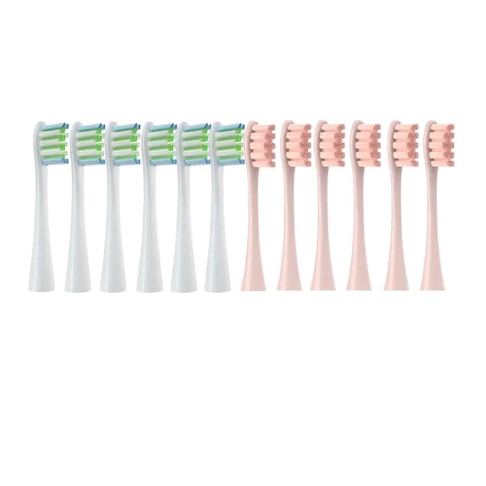 Testine 12pcs, compatibile con Oclean, X X PRO Z1 | F1, One, Air 2, SE testine morbide per adulti(6White6Pink)