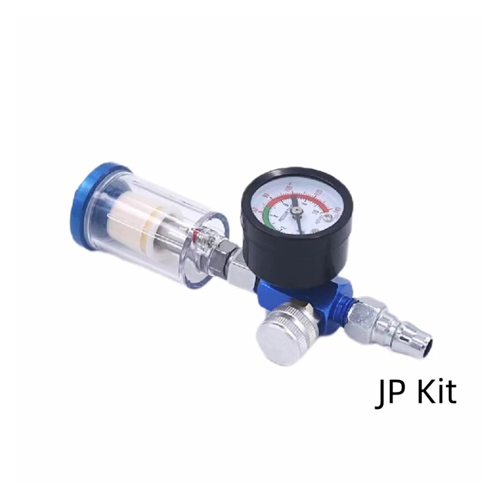 Separatore Filtro Olio Acqua in Linea Separatore manometro regolatore Aria Pistola a spruzzo con Adattatore for Strumento Pneumatico Pistola a spruzzo(Y-30 W J1p Kit)