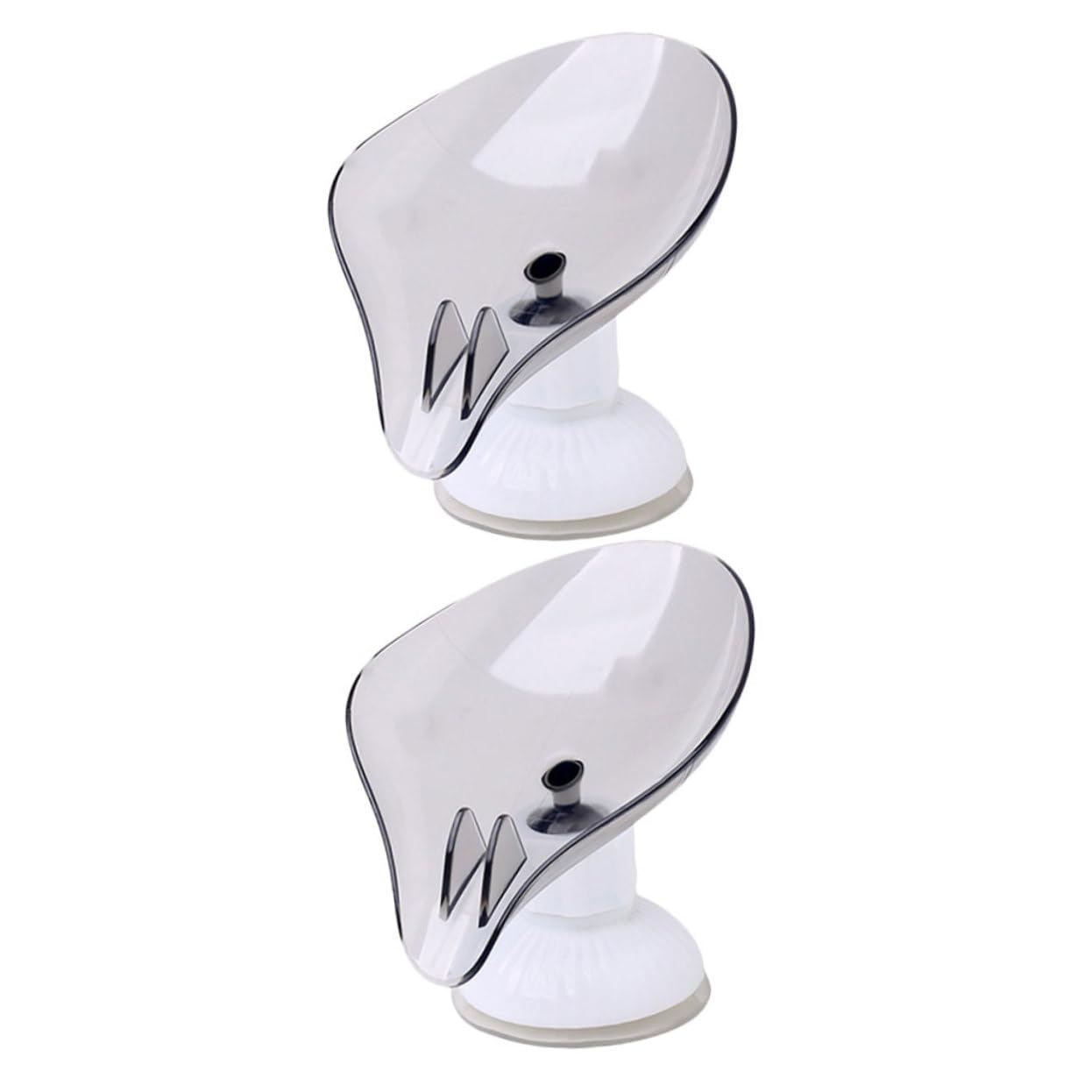 FELTECHELECTR 2Pcs Rotatable Leaf Soap Dish Self Draining Bar Soap Holder for Bathroom and Kitchen Sink Soap Tray for Easy Cleaning and Quick Drying