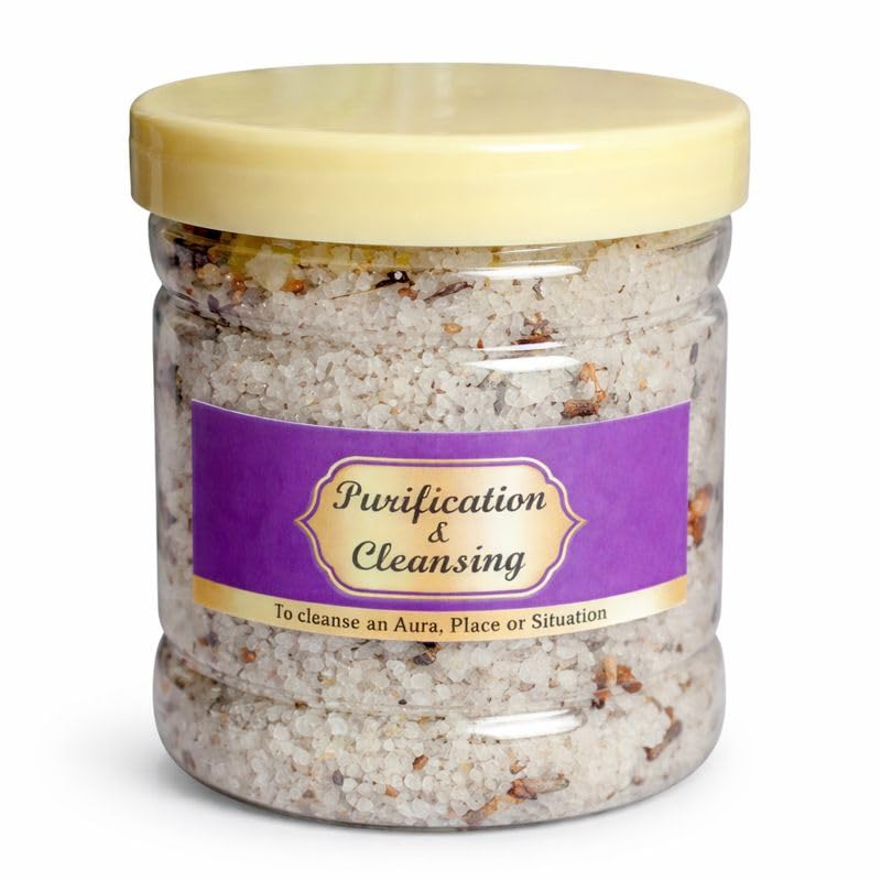 Merlin’s Purification & Cleansing Salt (200g) | Spiritual Aura Cleansing, Negativity Removal & Spell Ritual Energy Detox Bath Salt