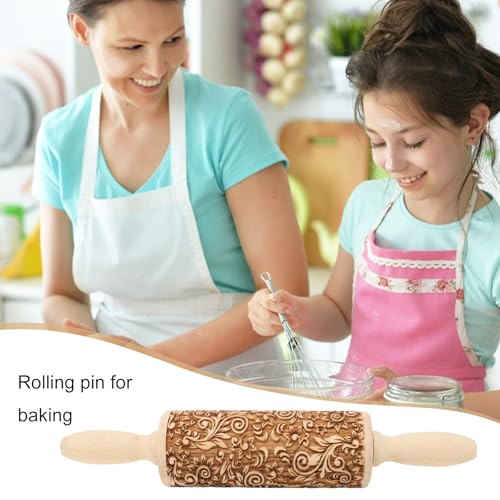yueton-1-Pack-Wooden-Embossed-Rolling-Pins-Engraved-Embossing-Rolling-Pin-Cute-Kitchen-Baking-Decor-Tool-for-Baking-Embossed-Cookies yueton 1 Pack Wooden Embossed Rolling Pins Engraved Embossing Rolling Pin Cute Kitchen Baking Decor Tool for Baking Embossed Cookies