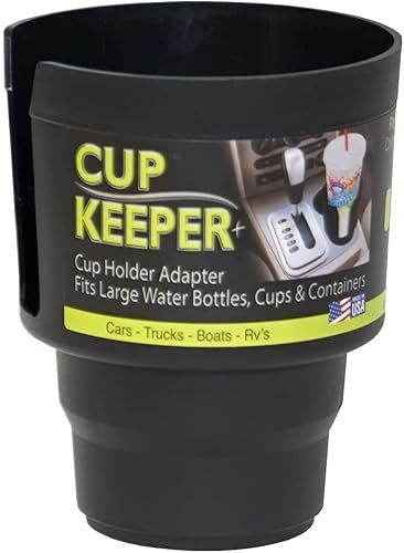 Cup Keeper Plus - El adaptador para portavasos de automóvil se expande para sostener recipientes de bebidas más grandes de hasta 3.7 pulgadas de