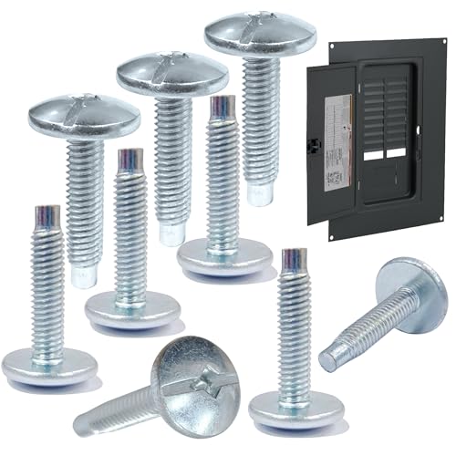 Siemens ECTS2 & Square D S106 Load Center Cover Panel Screw Replacement Kit (10-32 Thread)–9-Piece, Silver Zinc–Compatible with Square D QO Homeline, Siemens, Murray & More Electrical Panel