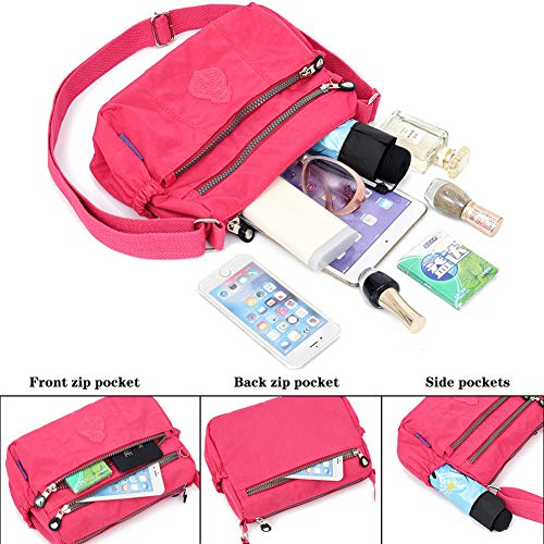 MINTEGRA Shoulder Bag for Women Waterproof Crossbody Purses Lightweight Nylon Work Travel Purse Messenger Bag2