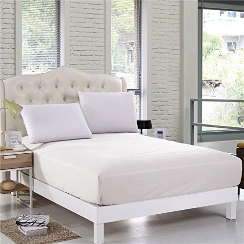 Sapphire collection 800 Thread Count Pure Egyptian Cotton Super Soft Hotel Quality 28 CM/11 Inch Deep Fitted Bed Sheet, (White, King)