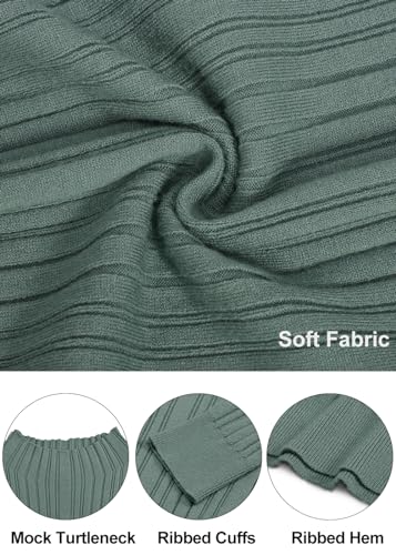 Image of OUGES Womens 2024 Spring Summer Tops Basic Slim Fit Sweaters Turtleneck T Shirts Business Casual Outfits