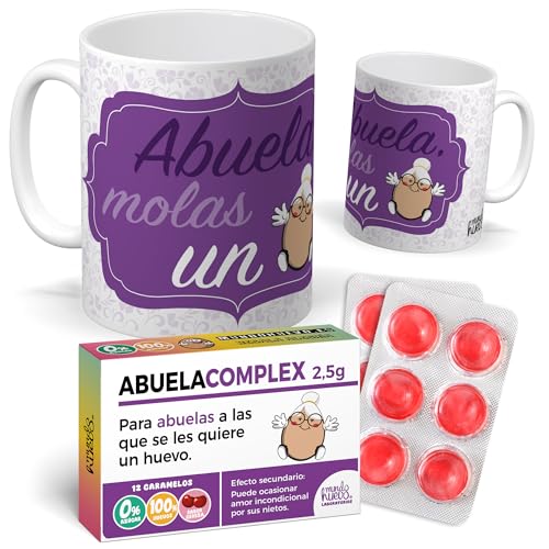 Pack Abuela Mola un Huevo + Caramelos ABUELACOMPLEX | Regalo Original y Divertido...