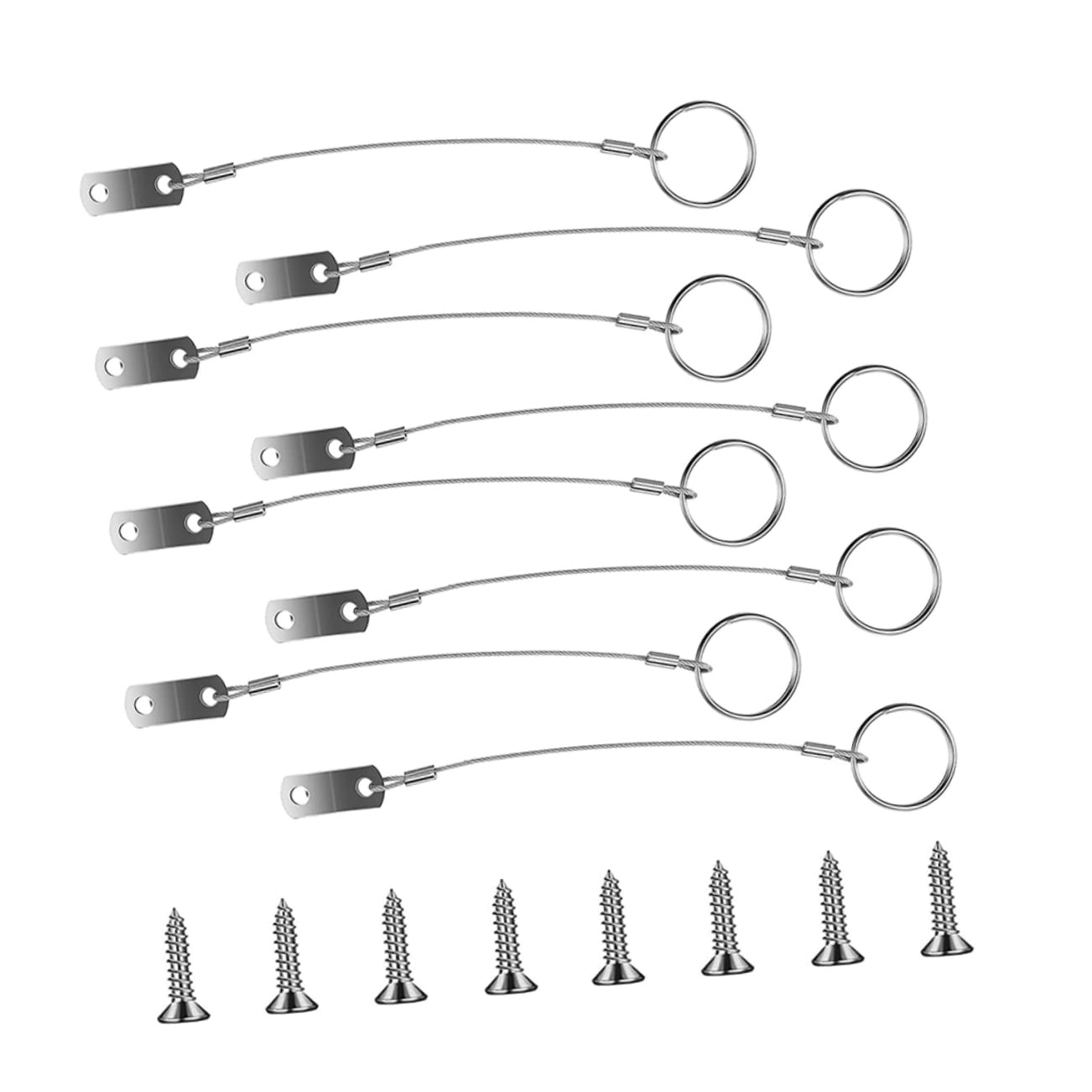 HOLIDYOYO 1 Set Anti-Lost Rope Pin Stainless Steel Cable Loops for Boat Railing Hardware