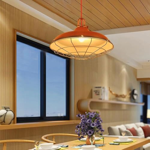 Lampe suspendue industrielle rétro avec douille E27 pour décoration de restaurant - 6