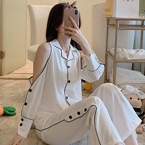 Vêtements de nuit avec nœud LJIANGD en polyester et fleurs appliquées pour femme