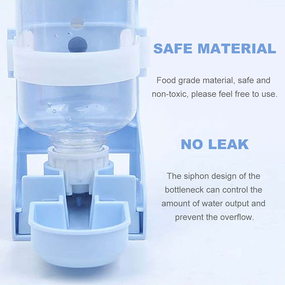 Oncpcare 2 x Wasserflasche für Kleintiere, Kaninchen-Wassernapf, Hasen-Wasserspender, automatische Meerschweinchen-Wasserflasche für Käfig, 500 ml, 2 Stück