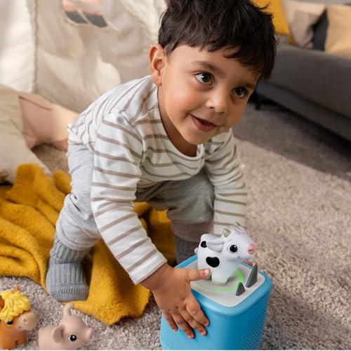Image of Toniebox 2 My First Farm Bundle for Kids 1+ with Soft and Squeezable Cow, Horse, and Pig - Sky Blue