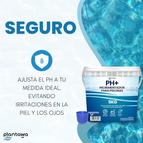 Miniatura 4 de Plantawa Incrementador Ph Piscina Plus 5kg Elevador Ph Para Piscinas Y Spas En Formato Polvo, Aumenta El Ph Del Agua, Mantenimiento Fácil, Efectivo Y Duradero., El Embalaje Puede Variar
