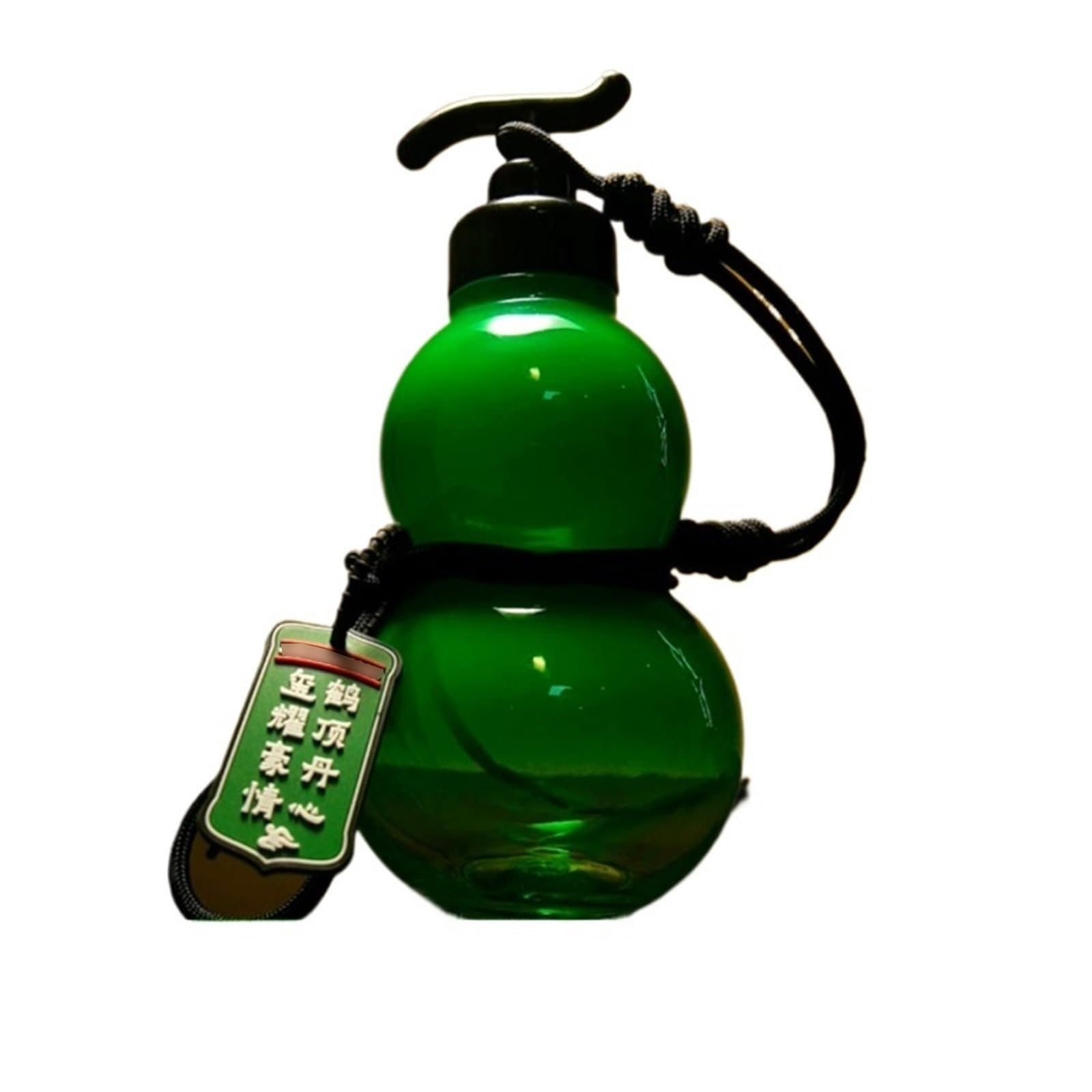 Bouteille d'eau en Forme de Gourde 680 ML Tritan Durable Portable Paille Et Verre Droit 2 en 1 avec Accessoires école(Vert)
