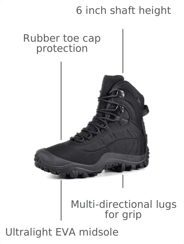 Image of Men's Tactical Boots 8'' Mid Combat Boots Waterproof Military Boots