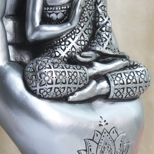 Estatua de Buda Pigort de resina decorativa 9.1 in miniatura 4