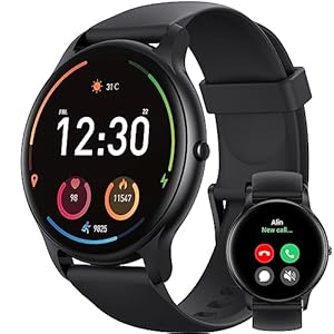 Smartwatch Herren mit Telefonfunktion, Fitnessuhr Damen Herren mit Schrittzähler, 100+ Sportmodi, IP68 Wasserdicht, Sportuhr mit Herzfrequenz Schlafmonitor, für Android & iOS,Schwarz,SPROD1