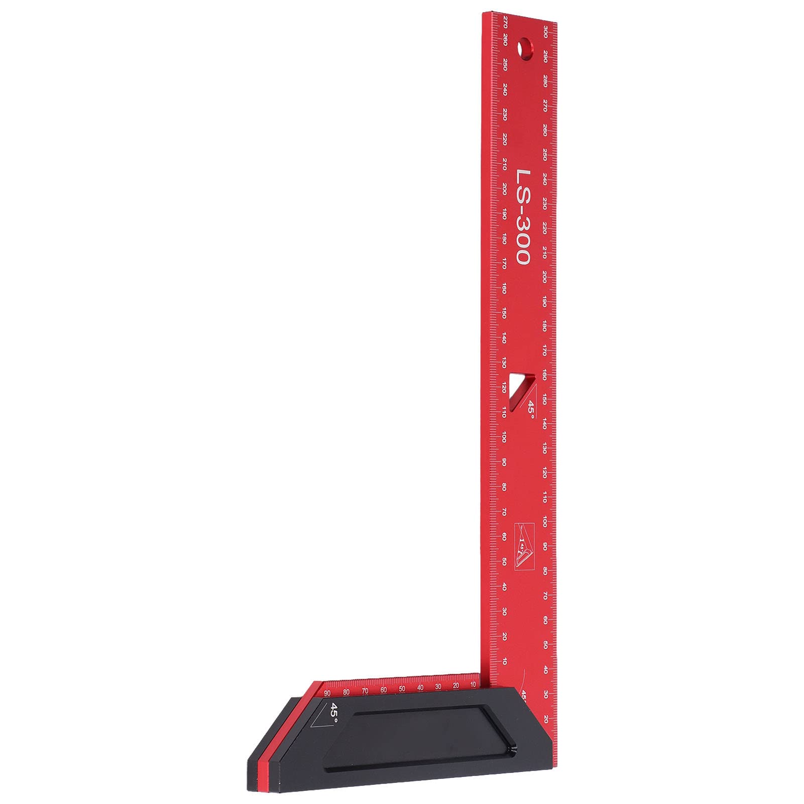 Squadre per la lavorazione del legno con cornice in alluminio, righello per tracciare L con scala, squadre da carpentiere professionali per misurazioni precise, squadra a L in (300 mm)