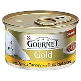 Gourmet Gold mit Duck & Türkei in einer köstlichen Soße (85g) - Packung mit 6