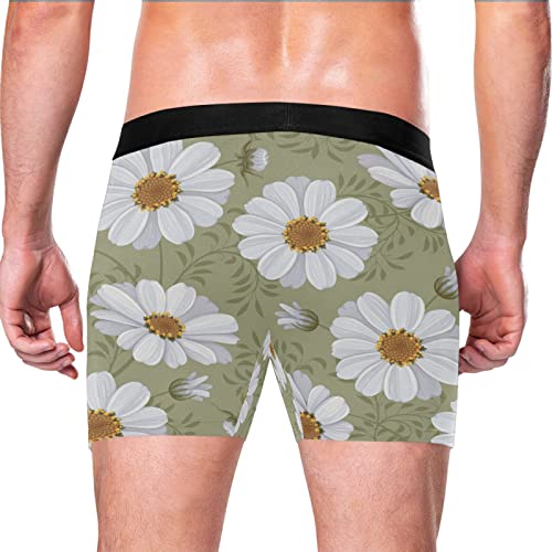 Bóxer para Hombre Vnurnrn Girasol de Algodón Elástico Pack de 2 Calzoncillos Cómodos 3