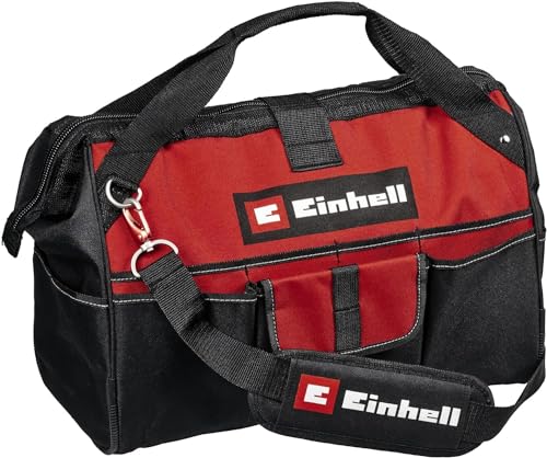 Einhell Tool Bag 45/29 - Carry Case For Tools & Accessories, Durable With Reinforced Base, Carrying Strap, Carrying Handle, Various Pockets And Compartments - Power Tool Storage