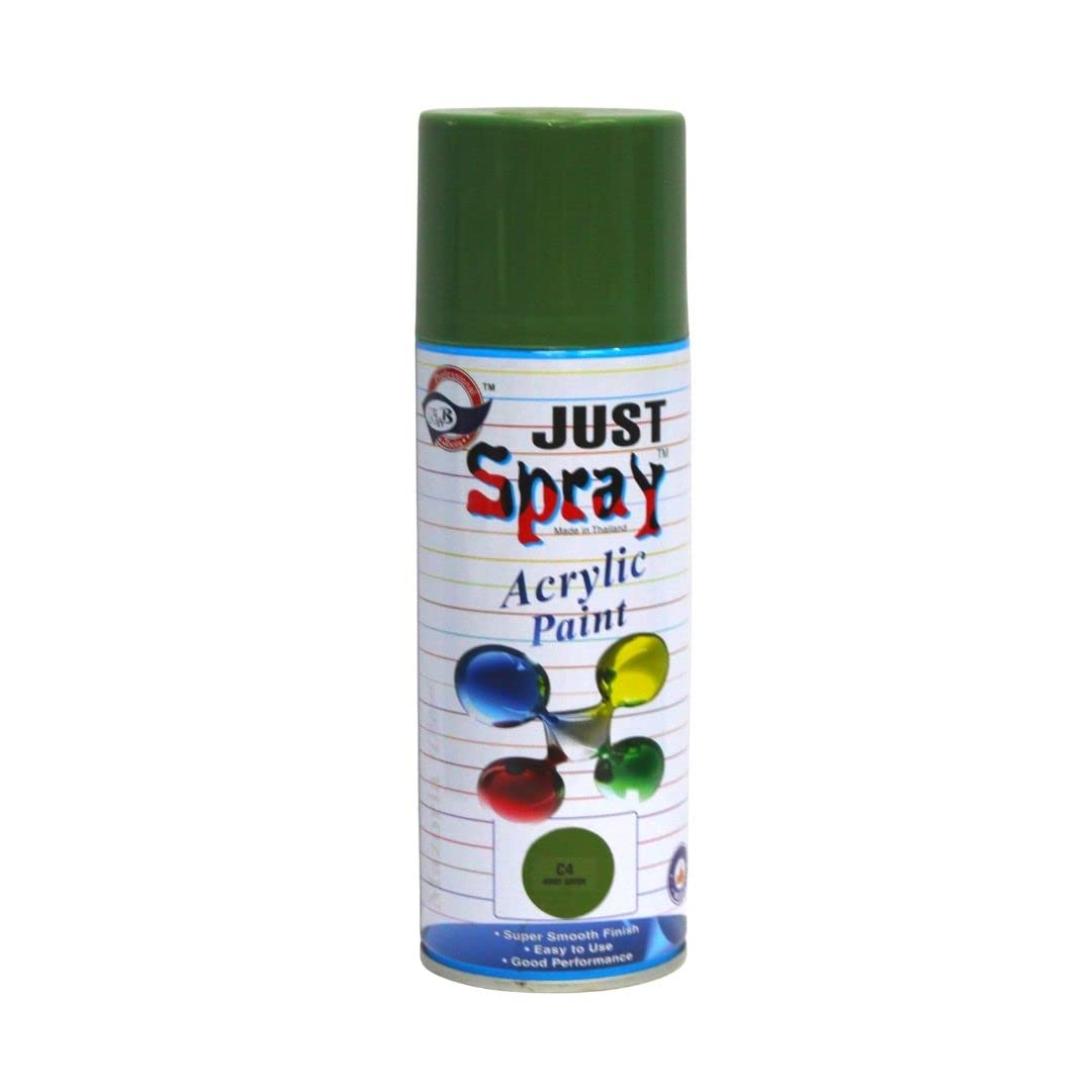 just spray Army Green Matt Finish Acrylic Multipurpose Spray Paint | DIY, Quick Drying Good finish for Metal, Wood, and Walls 400ml-image-49
