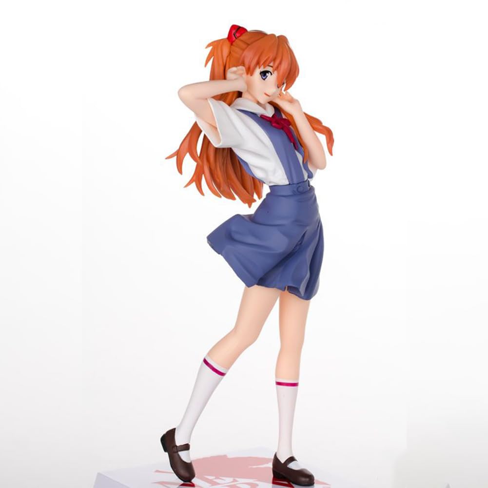 Anime Asuka Langley Soryu figurka stojąca pozycja PCW model 21 cm anime figurka esktop ozdoba dekoracja kolekcjonerska