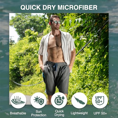 Image of Kanu Surf Men's Big Viper Extended Size Stripe Swim Trunk