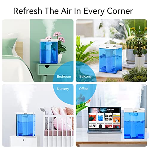 Tailulu 7.5L Humidifiers For Bedroom Large Room, 1.98 Gal Top Fill Cool Mist Air Humidifier For Baby Plants Home Whole House, Air Vaporizer With Night Light, Easy To Clean Ultrasonic Humidifier #TOP6