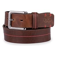 Cinto Masculino 4cm 100% Couro Legítimo Com Fivela Metálica(MARROM-M)