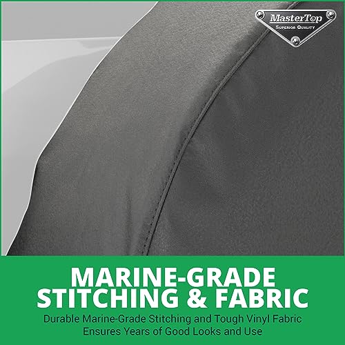 Image of MasterTop Bronco Spare Tire Cover, Black - Fits Ford Bronco 2021-2023 with 33 inch Tires - Custom Fit for 33 inch (285 /70R17) Tires - Spare Tire Cover with Camera Hole