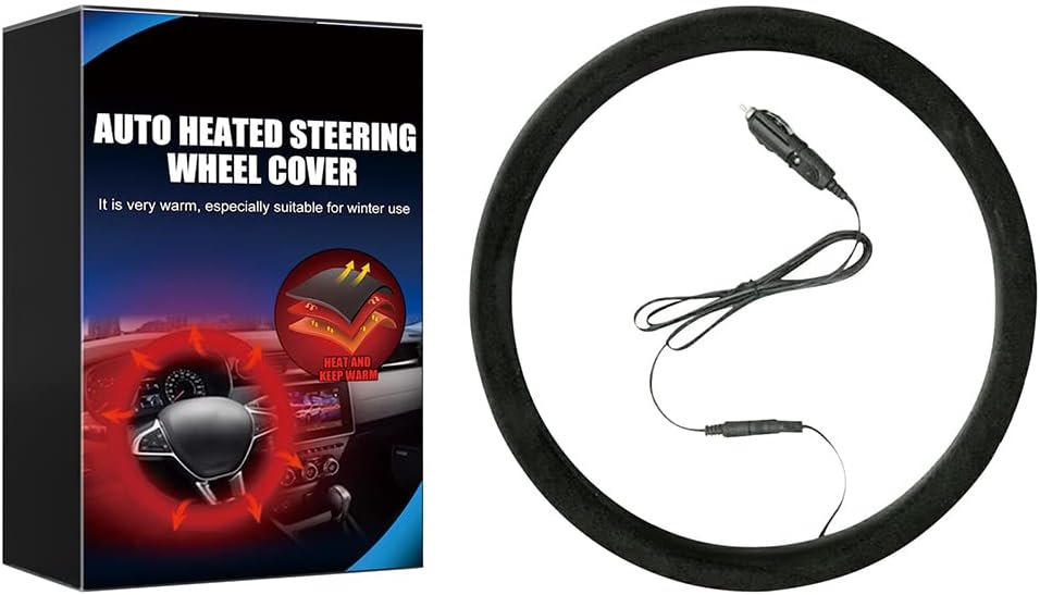 Heated Car Steering Wheel Cover,15" inches Comfortable Car