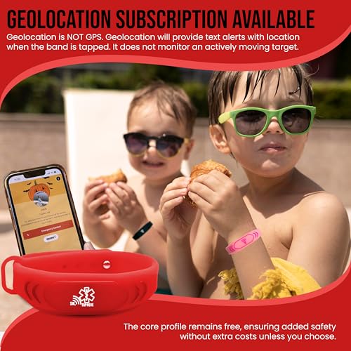 Image of Smart Bands for Kids if Lost, Child Safety ID Wristband for Autism, Autism Awareness Medical Alert Bracelet, Disney Accessories for Autism, Wristband Food Allergy, Food Allergy Awareness, QR code Bracelet for Kids
