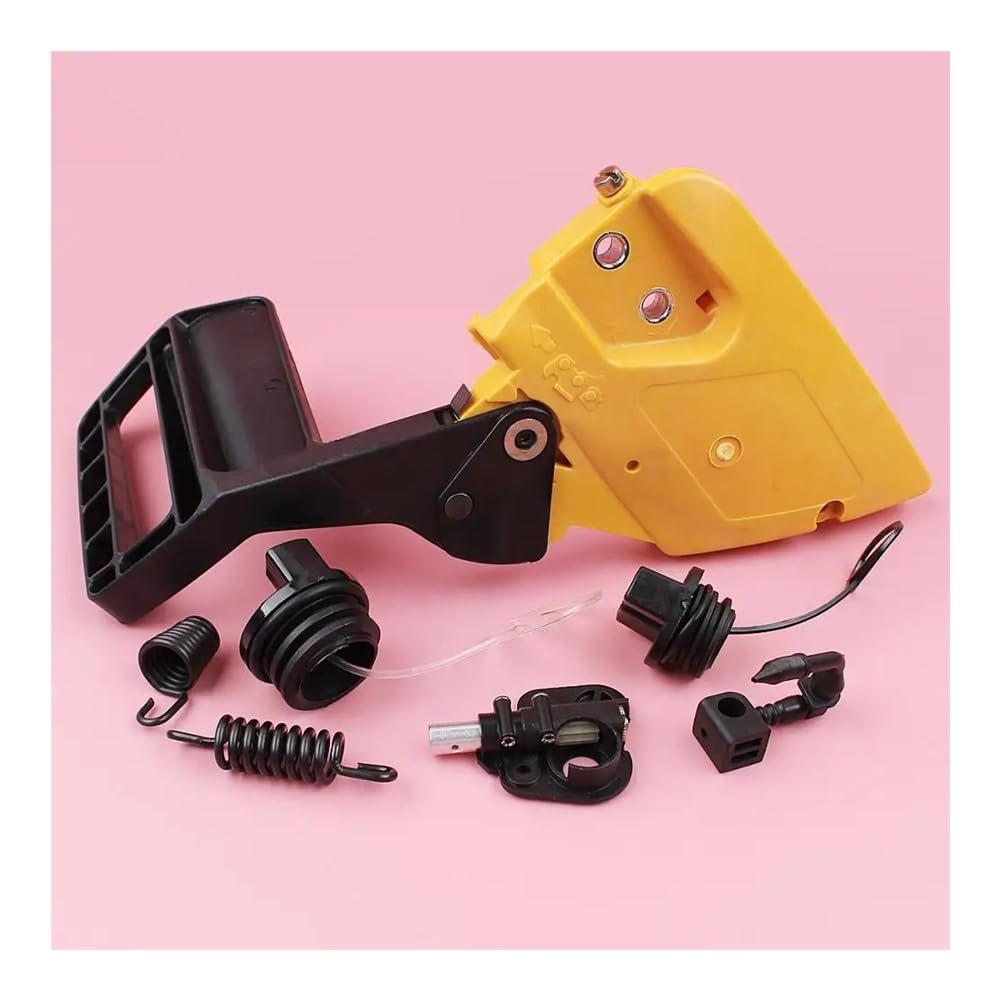 Kit de Aceite de Cubierta Protectora de Mano de Freno Apto for Piezas de Motosierra 350 351 con Tapa de Aceite de Combustible, repuestos de Motosierra con Resorte de Choque