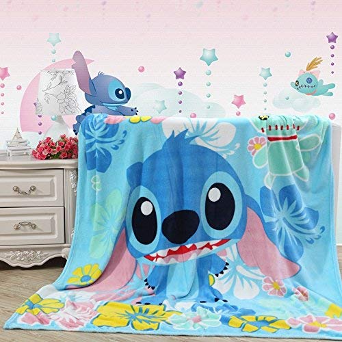 Image of Blaze Children's Cartoon Printing Blanket Coral Fleece Blanket (40 by 55 Inch, Stitch)
