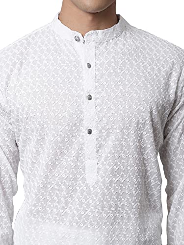 Image of Jompers Men's Regular Fit Cotton Embroidered Kurta Set
