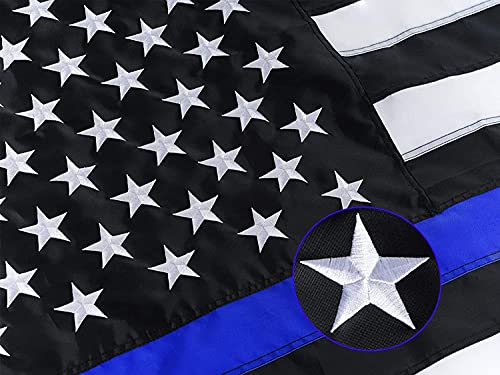 Drapeau fin à ligne bleue pour décoration murale de bureau