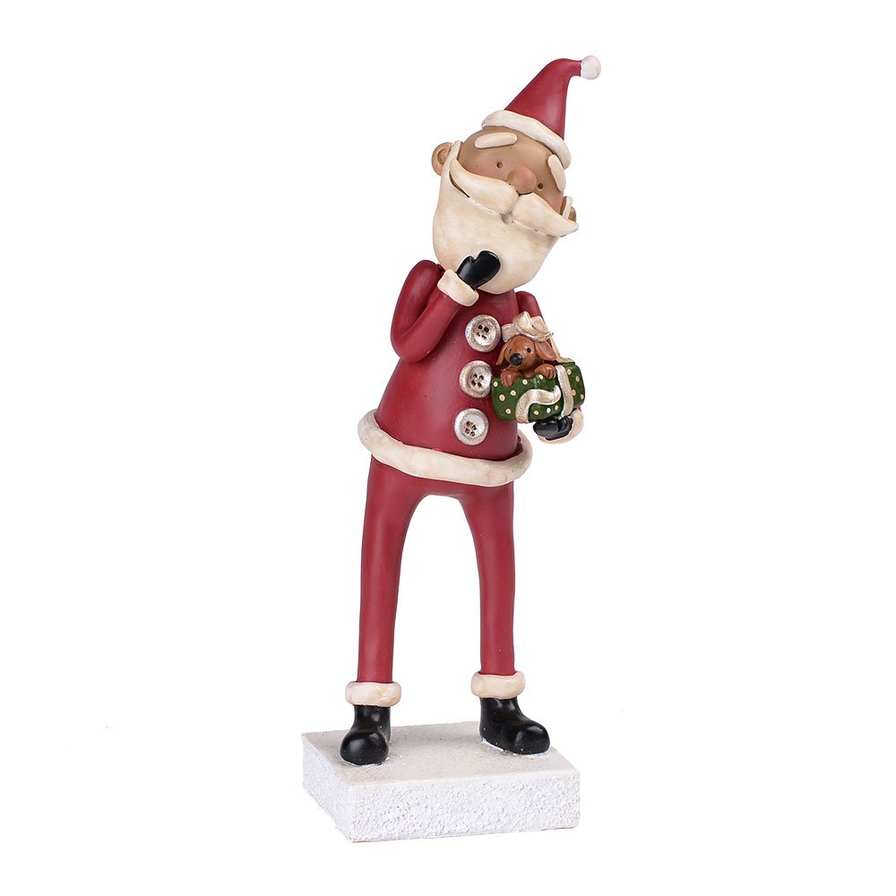 Department 56 Pumpkinseeds Christmas Santa with Present Figurine, 8.46 inch