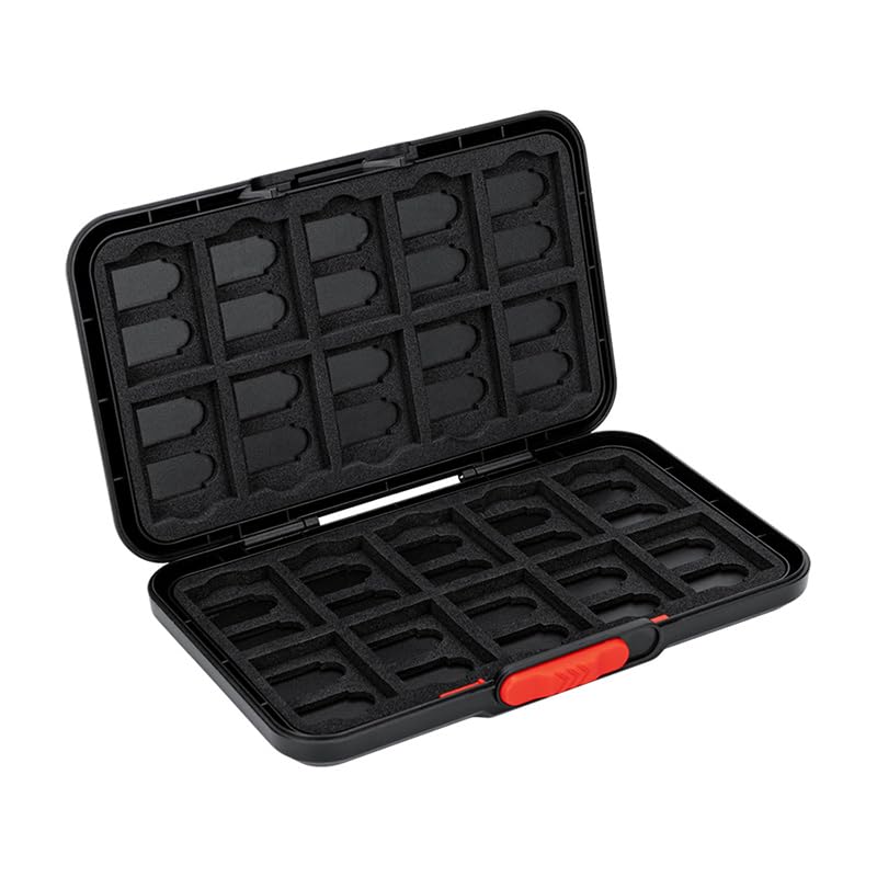 Pop Up Style Memory Card Case,60 Slots Memory Card Holder Wallet for 20 SD SDHC SDXC & 40 Micro SD SDXC SDHC TF MSD Cards,Portable Slim Micro SD Card Case Storage Organizer with EVA Foam Interior-image-13
