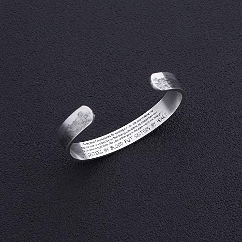 Sunflower Jewellery Sister Bracelet Gift Not Sisters By Blood But Sisters By Heart Jewelry Friendship Bracelet Best Friends Bangle Gift(Not Sisters By Blood But Sisters By Heart) #TOP2